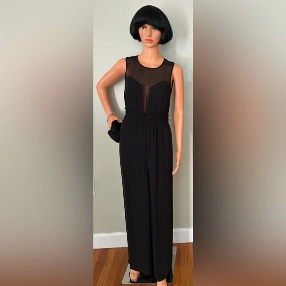 JUMPSUIT BCBG MAXAZRIA
BLACK KIARA SILK
SLEEVE - Picture 4 of 9